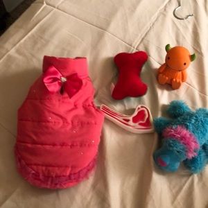 Dog cost and 4 toys